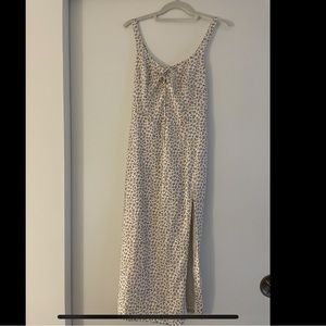 Abercrombie & Fitch long white dress with slit